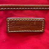 Dooney & Bourke Tan Brown Pebbled Leather Gold Accents Double Strap Shoulder Bag