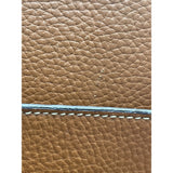 Dooney & Bourke Tan Brown Pebbled Leather Gold Accents Double Strap Shoulder Bag