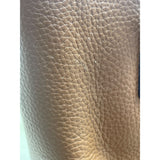 Dooney & Bourke Tan Brown Pebbled Leather Gold Accents Double Strap Shoulder Bag