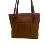 Dooney & Bourke Tan Brown Pebbled Leather Gold Accents Double Strap Shoulder Bag