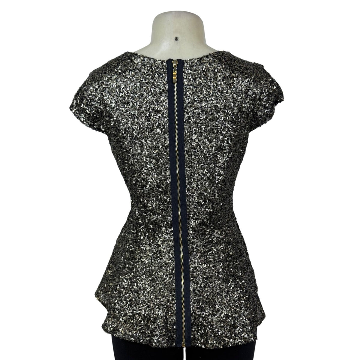 Eros Apparel Womens Black Peplum Top Partywear Sz M
