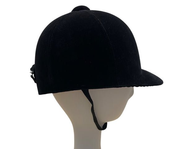 Vintage Westbury Hunt Cap Equestrian Riding Helmet Black Velvet Size 7 3/8 - 60