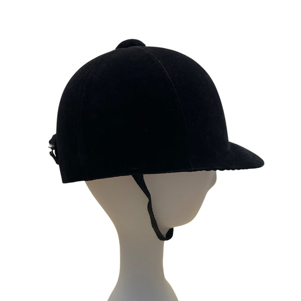 Vintage Westbury Hunt Cap Equestrian Riding Helmet Black Velvet Size 7 3/8 - 60