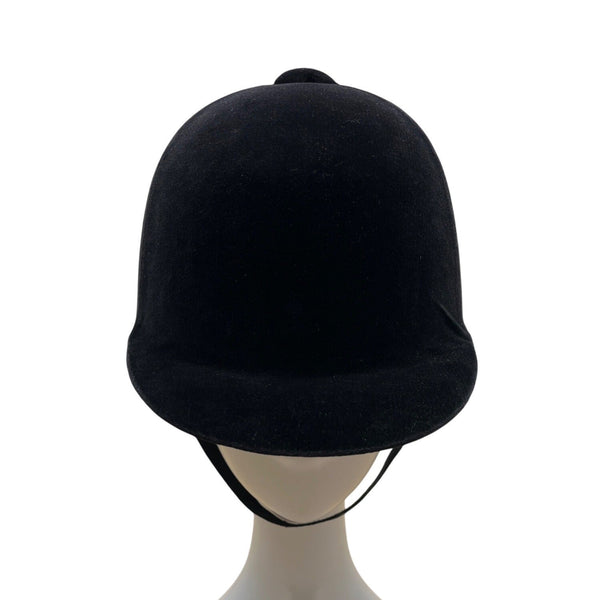 Vintage Westbury Hunt Cap Equestrian Riding Helmet Black Velvet Size 7 3/8 - 60