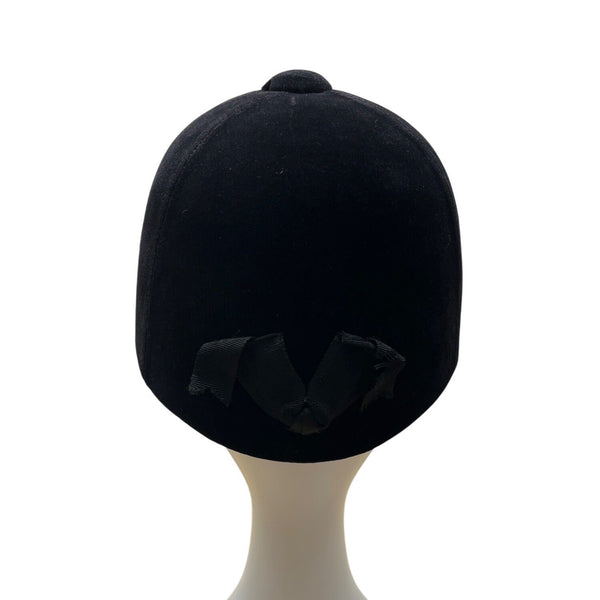 Vintage Westbury Hunt Cap Equestrian Riding Helmet Black Velvet Size 7 3/8 - 60