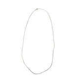 Sterling Silver Womens Snake Chain Necklace Minimalist Style Lightweight Design 24 Inches