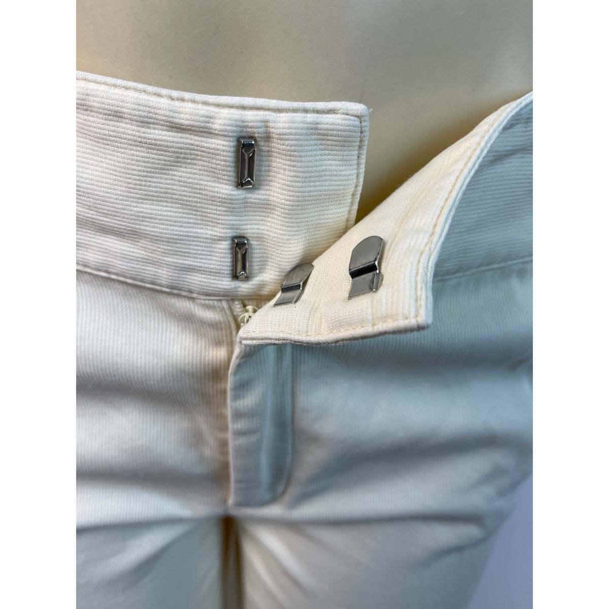 Banana Republic Womens Cream High-Waisted Slim Fit Pants With Hook Sz 6