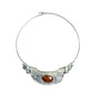 Sterling Silver Womens Handmade Necklace With Carnelian Stone Pendant Adjustable Chain