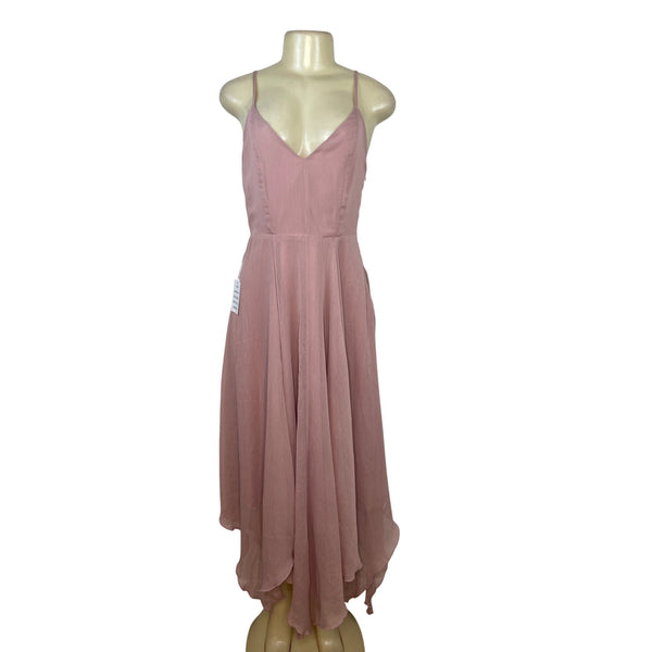Mia Joy Women’s Dusty Pink Sleeveless Spaghetti Strap Midi Dress Sz S - New