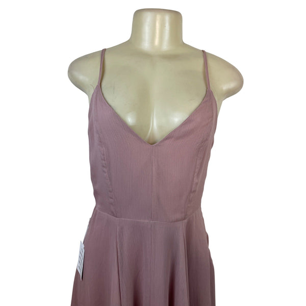 Mia Joy Women’s Dusty Pink Sleeveless Spaghetti Strap Midi Dress Sz S - New