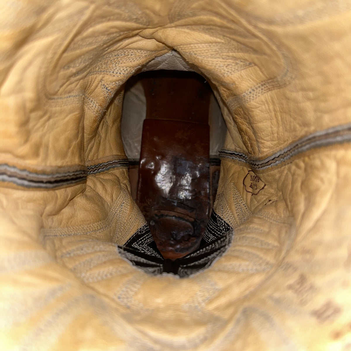 Nocona Men’s Black Leather Intricate Stitching Western Cowboy Boots Size 10 D