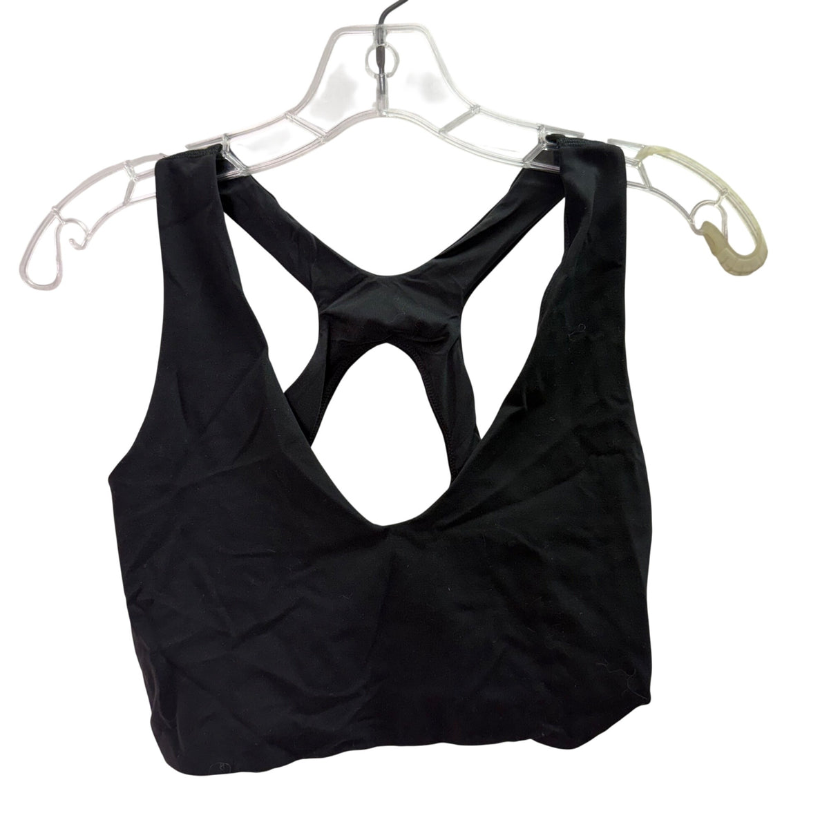 Black Racerback Womens Athletic Tank Top Stretchy Lightweight Activewear OS