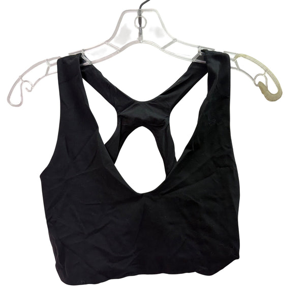 Black Racerback Womens Athletic Tank Top Stretchy Lightweight Activewear OS