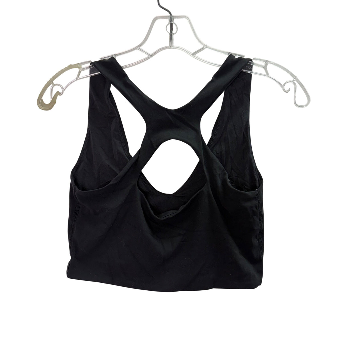 Black Racerback Womens Athletic Tank Top Stretchy Lightweight Activewear OS