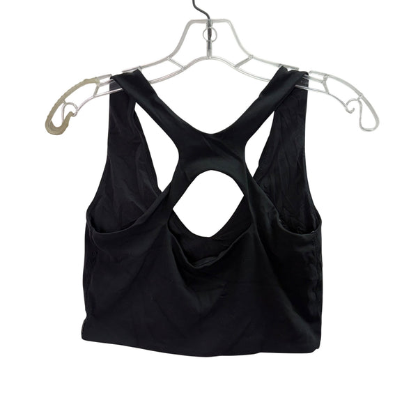 Black Racerback Womens Athletic Tank Top Stretchy Lightweight Activewear OS
