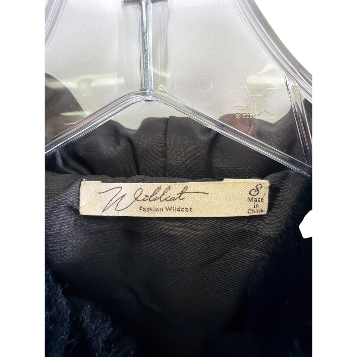 Wildcat Womens Black Faux Fur Hooded Cropped Jacket Size S Stylish Warm Outerwear