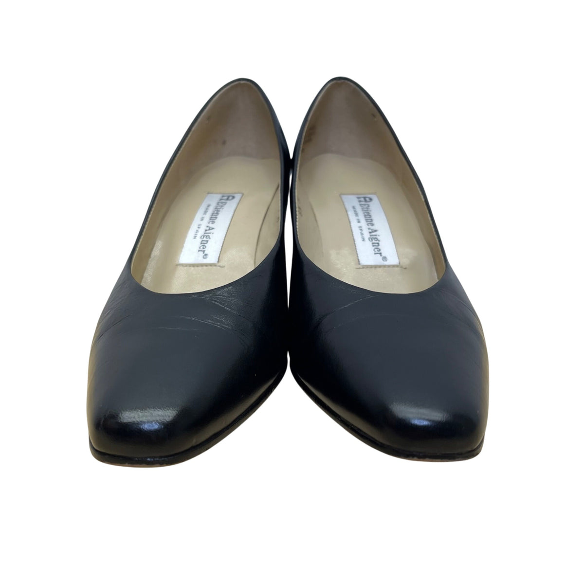Etienne Aigner Women’s  Black Leather Taylor Design Classic Heels Size 8.5 M