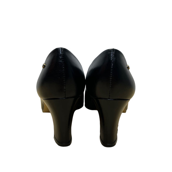 Etienne Aigner Women’s  Black Leather Taylor Design Classic Heels Size 8.5 M