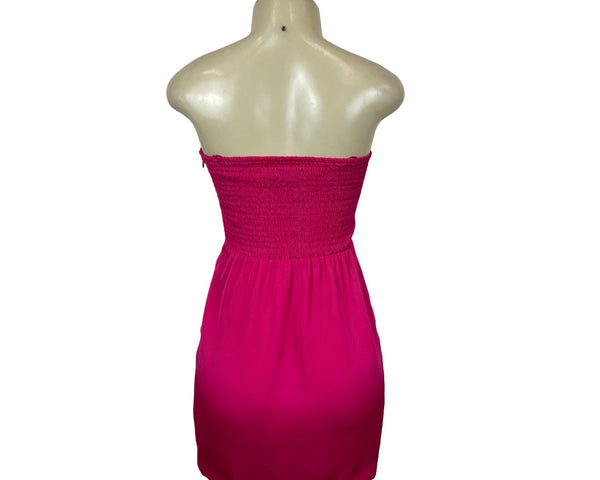BCBGeneration Women's Pink Strapless Dress with Side Zipper Sz XS