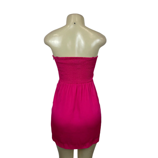BCBGeneration Women's Pink Strapless Dress with Side Zipper Sz XS
