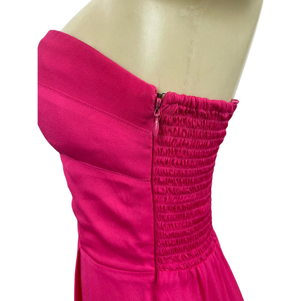 BCBGeneration Women's Pink Strapless Dress with Side Zipper Sz XS
