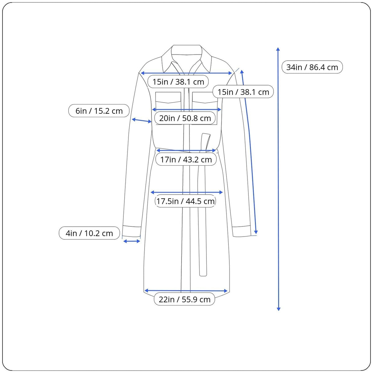 Gloria Vanderbilt Blue Denim Button-Up Shirt Dress Sz M