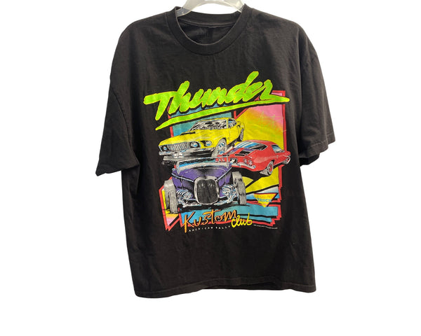 J. Galt Black Cotton Thunder Kustom Club T-Shirt One Size USA