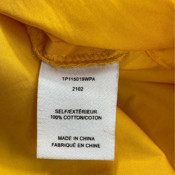 Derek Lam 10 Crosby Yellow Sleeveless Button-Down Shirt Dress Size 14