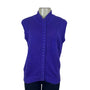 Steppingstones Women's Purple Sleeveless Button Front Sweater Vest Size L