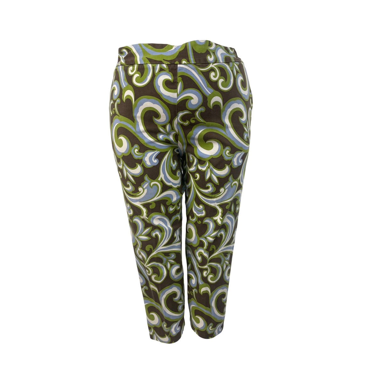 Talbots Womens Multi-Color Cotton Blend Stretch Dress Pants Swirl Pattern Sz 18