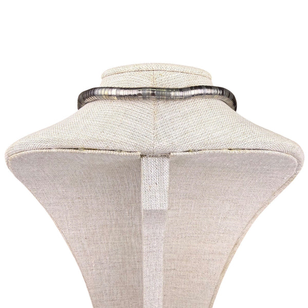 Vintage Unknown Metal Snake Bendable Abstract Necklace Retro Style