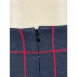 Loft Women's Black & Red Plaid High Rise Button Short Skirt Sz 0