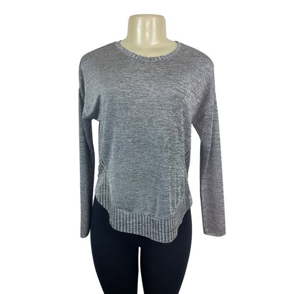 Zara W/B Collection Women Long Sleeve Heather Gray Top Size S- New