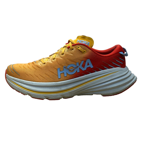Hoka One One Men’s Orange/Red Mesh Bondi X +Carbon Fiber Running Shoes Size 12D