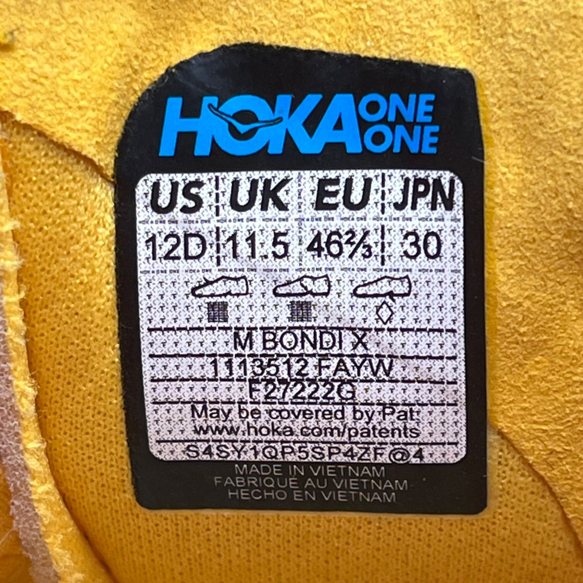 Hoka One One Men’s Orange/Red Mesh Bondi X +Carbon Fiber Running Shoes Size 12D