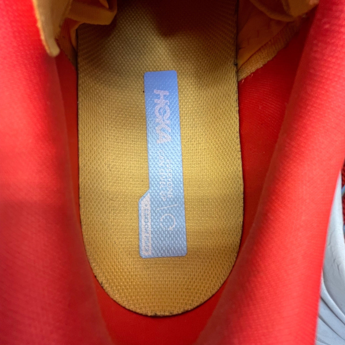 Hoka One One Men’s Orange/Red Mesh Bondi X +Carbon Fiber Running Shoes Size 12D