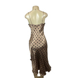 Zara Women's Beige & Black Halter Neck Bow Detail Midi Dress Sz S - New