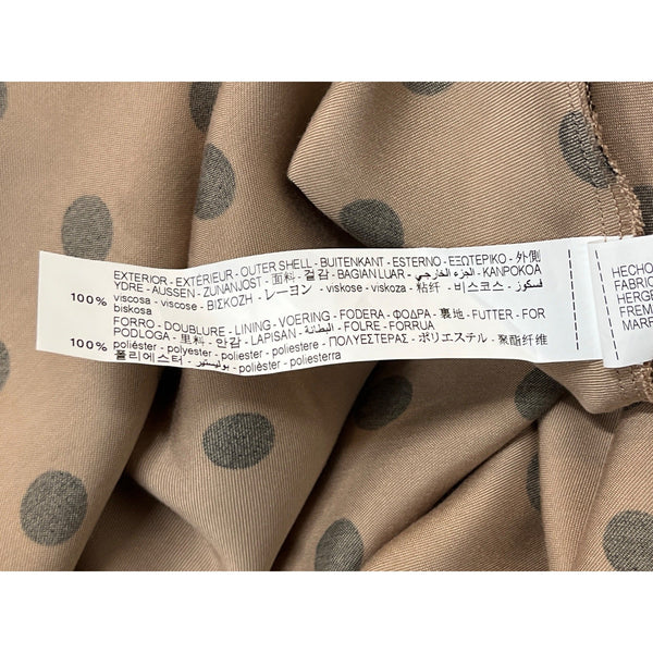 Zara Women's Beige & Black Halter Neck Bow Detail Midi Dress Sz S - New