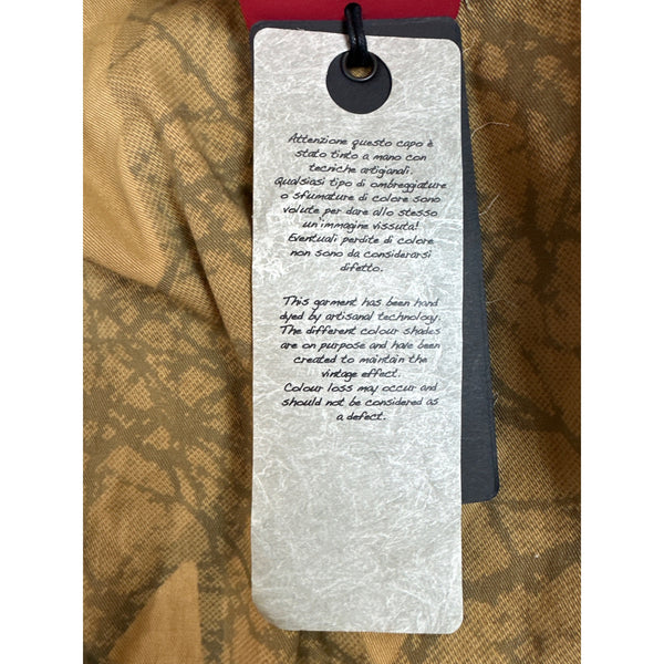 Giorgio Brato Brown Leather Jacket With Zipper Closure & Pockets New