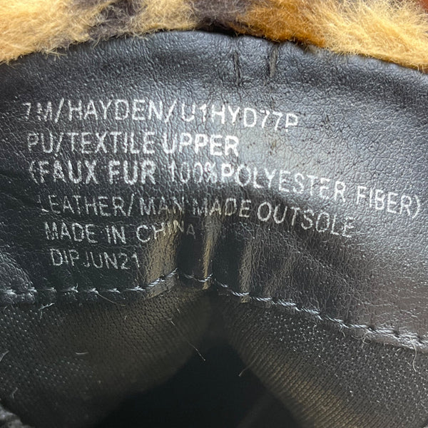 Unionbay Women’s Black Faux Fur-Lined Lace-Up Hayden Combat Boots Size 7M