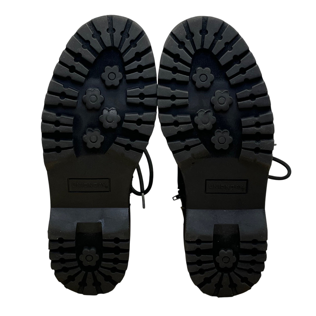 Unionbay Women’s Black Faux Fur-Lined Lace-Up Hayden Combat Boots Size 7M