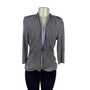 Marina Women's Silver Metallic Blazer Elegant & Stylish Formal Jacket Size S
