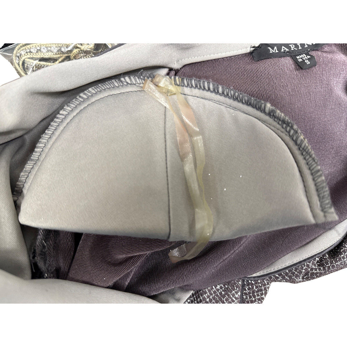 Marina Women's Silver Metallic Blazer Elegant & Stylish Formal Jacket Size S