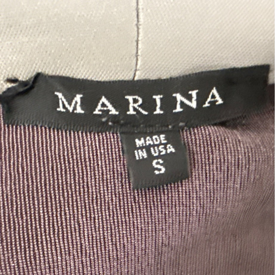 Marina Women's Silver Metallic Blazer Elegant & Stylish Formal Jacket Size S