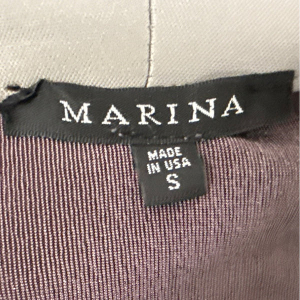 Marina Women's Silver Metallic Blazer Elegant & Stylish Formal Jacket Size S