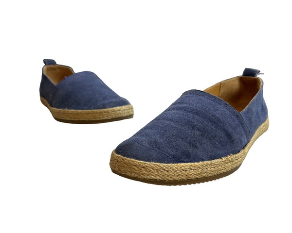 Aquatalia Men's Blue Suede Flat Shoes Sz 9M