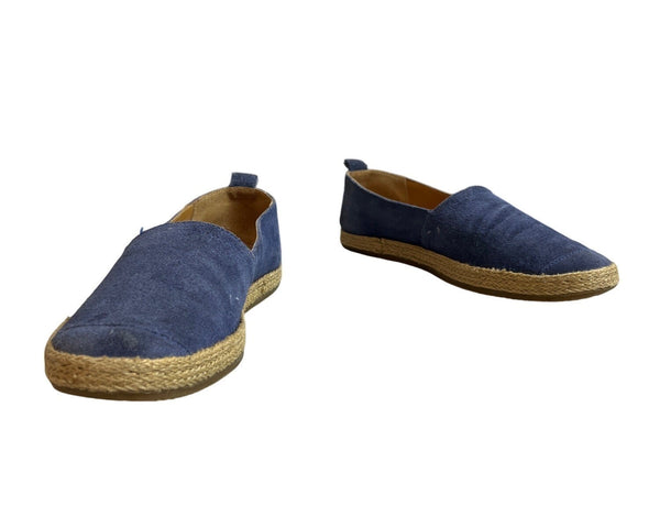 Aquatalia Men's Blue Suede Flat Shoes Sz 9M