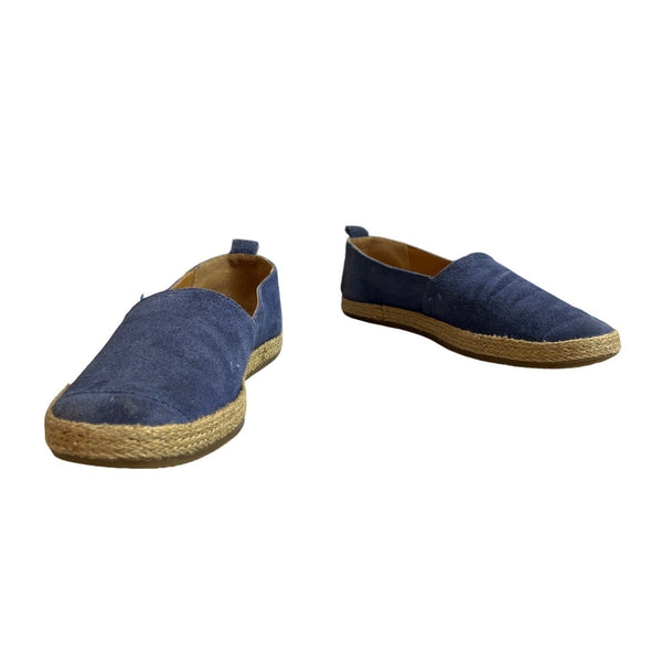 Aquatalia Men's Blue Suede Flat Shoes Sz 9M