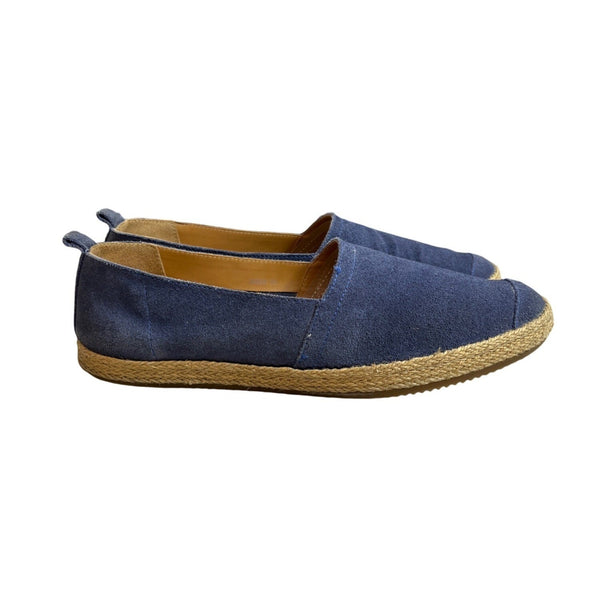 Aquatalia Men's Blue Suede Flat Shoes Sz 9M