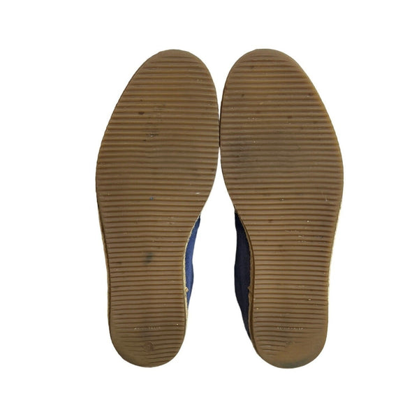 Aquatalia Men's Blue Suede Flat Shoes Sz 9M